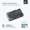 Batterie 1850mAh pour appareil photo Samsung MD 9014, SC-L810, SC-L860 - Remplacement modèle SB-L110A -L160 -L320 -L480