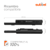 Batteria subtel® X411C per notebook Dell Studio XPS 16 / Studio XPS 1640 / Studio XPS 1645 / Studio XPS 1647 Affidabile ricambio da 6600mAh Sostituzione ottimale per computer portatile laptop Dell