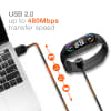 USB Kabel for Amazfit Band 5 / Xiaomi Mi Band 5 / Mi Band 6 - USB kabel, svart 1A Datakabel, svart