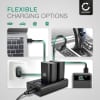 USB dobbel lader (DMW-BLK22) for Panasonic Lumix DC-GH5 II DC-GH6 DC-S5 G9 GH5S + 1m + USB Kabel fra CELLONIC
