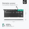 Batteri for Dell XPS 13 9350, XPS 13 9343, XPS 13D-9343, 90V7W, JD25G, JHXPY, 0N7T6 7.4V 6100mAh fra CELLONIC