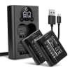 2x Batteri 2250mAh+ Dobbel Lader