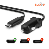 subtel® 12V / 24V Socket to Micro USB In Car Charger for Dell Venue 7 / 8 / 8 Pro / 10 Pro Tablet Cigarette Lighter Adapter 1m Charging Cable