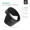 CELLONIC® Paraluce per HB-N106 baionetta - Nikon AF-P DX Nikkor 18-55 mm 1:3.5-5.6G VR,1 Nikkor 10-100mm f/4-5.6 VR lens hood in Materiale sintetico protezione della lente contro urti e graffi