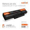 Batteria subtel® S26391-F6120-L470 per notebook Fujitsu-Siemens Amilo La 1703 / Li 1703 / ESPRIMO Mobile V5515 / V5535 / V5555 / V6515 / V6555 Affidabile ricambio da 4400mAh Sostituzione ottimale per computer portatile laptop Fujitsu-Siemens