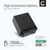 Batteri for Panasonic SDR-H80 H40 H20 AG-AC160 AC130 AG-HMC150 HDC-TM700 HDC-SD9 HDC-SDT750 Kameraer 7800mAh fra CELLONIC