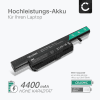 Akku für Clevo B4100M, B5100M, B7130, B4105M, W170HR, W150HRM, W150HNM Laptop - 4400mAh 10.8V - 11.1V 