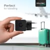 CELLONIC Travel Kit – 6-in-1 2x Dual 20W PD USB Fast Charger & 4x USB Cable Charging Set