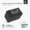 2x Batteri for Panasonic HC-X1000, HC-X1500, HC-MDH3, AG-AC8, HC-X2000 VW-VBD78 CGA-D54S (4400mAh, 7.4V) fra CELLONIC