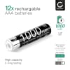 CELLONIC® AAA Rechargeable Batteries 1.2v 1000mAh Pre-Charged, High Capacity and Long Life NiMH AAA R03 Batteries / LR03 Batteries / Triple A Micro AAA Battery 12 Pack