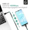 USB Kabel für Huawei MediaPad M1 / M2 / M3 / T1 / T2 / T3 / T5 Tablet - 2m Ersatz Ladekabel Micro USB - Datenkabel 2.0