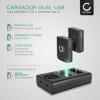 2x Batería para cámaras - LP-E12 820mAh + Cargador Doble LC-E12 -E12E Batería de repuesto