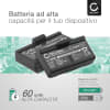 2x BA90, BA 90, E 180 Batteria di ricambio per Sennheiser Audioport A1, HDE, HDI, RI, E90 Set90, E180 Set180 60mAh , pila sostitutiva per cuffie, apparecchi, headset, auricolari