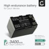 2x Batteri for Canon XF605, EOS C300 Mark II, XF705, CA-CP200L, BP-A30, EOS C200B BP-A30 (3400mAh, 14.4V) fra CELLONIC