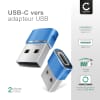 2x Adaptateur USB C vers USB - Adaptateur USB-C femelle vers USB-A mâle Chargement et transfert de données rapides Connecteur pour iPhone, iPad, Galaxy, téléphone, tablette, ordinateur portable - Bleu