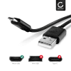 USB Data Cable for JBL Flip 2, 3, 4 / Charge 1, 2, 3 / Pulse 1, 2, 3 / Go 1, 2 / Clip 1, 2 / Link 10 2A Charging Cable for Headphones / Headsets 1m File Transfer PVC - Black