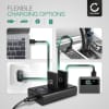 USB dobbel lader (NP-BX1) for Sony RX100 VII VI V IV III FDR-X3000 RX1 HX400V DSC-HX350 DSC-HX60 HDR-CX405 DSC-RX100 + 1m + USB Kabel fra CELLONIC