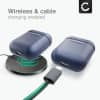 subtel Case Cover for Apple AirPods AirPods 2 Cases - Protective Plastic Soft Shell Charging Case Skin Portable & Shockproof Slim Anti-Slip - Blue