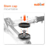 Aero styrefest for Garmin Edge 530, 520 Plus, 800, 820, 830, 1000, 1030 Plus, 1040 Explore, 130 MTB sykkel styrelokk / topplokk / styrelokk for sykkelmonteringsbrakett