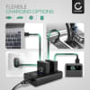 USB dobbel lader (BC-DC15 BC-DC15-E) for Leica D-LUX D-LUX (Typ 109) D-LUX 7 + 1m + USB Kabel fra CELLONIC