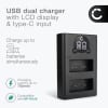 USB Dual Charger (NP-W126S NP-W126) for FujiFilm X-T3 X-T30 X-T20 X-T2 X-T100 X-T10 X-T1 X-Pro3 X-Pro2 X-E3 + 1m + USB Cable from CELLONIC