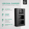 USB dobbel lader (EN-EL25) for Nikon Z fc, Z 50, Z 30 + 1m + USB Kabel fra CELLONIC