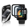 2x 0,33mm Displayskydd / skärmskydd för Xiaomi Mi Watch Lite smartwatch - 3D Full Cover 9H, Full Glue - skyddsglas för smartklocka, fitnessarmband, fitnesstracker