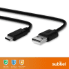2x Câble USB C Type C de 1,0m pour appareil photo GoPro Hero 5, 6, 7, 8, 9, 10, 11, Max, Max 360, Fusion transfert de données noir PVC