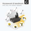 DeWalt 18V-20V eller Milwaukee 18V til Dyson V6-seriens batteriadapter - konverter MT18V6 for Dyson støvsugere fra CELLONIC