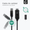 Cable USB para Samsung i8 WB500 WB5500 WB600 WB650 WB700 PL100 PL150 PL20 PL210 PL50 ES55 ES65 ES70 ES75 ST65 ST500 ST30 L100 TL220 - Cable de Carga y Datos 1.5m negro PVC