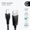 USB-A 2.0 > micro USB (2.0 - lang) - 1A - black - PVC cord - PVC plug - 1m