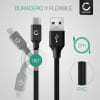 Cable USB para Blackview A80 Pro / A9 Pro / Max 1 / P10000 / P2 / P2 Lite / P6 / S8 - Cable de Carga y Datos 2m 3A negro PVC