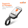 supporto manubrio bici subtel® compatibile con Garmin Edge 1040, 1030, 1000, 830, 820, 800, 530, 520, 500 fissaggio sicuro, nero, staffa/mount frontale, modulabile orizzontale o verticale