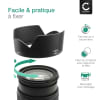 CELLONIC® HB-32 Lens Hood for Nikon AF-S DX Zoom Nikkor 18-105mm, 18-135mm, 18-140mm 3.5-5.6, 18-70mm 3.5-4.5 Plastic Bayonet Flower / Tulip / Petal Sun Shade