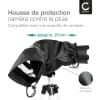 CELLONIC® Camera Rain Cover for Canon, Sony, Olympus, Nikon, Panasonic, Leica - Universal Waterproof DSLR Rain Shield Sleeve Protector - Black