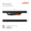 Batteria subtel® A41-D17 per notebook Medion Akoya (E7416/ E7419/E7420/P7641) / Eraser (P7643/P7647) Affidabile ricambio da 2600mAh Sostituzione ottimale per computer portatile laptop Medion