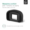 2x Oculare CELLONIC® EG per visore/mirino/viewer - Sostituzione dell’originale Canon EOS 1D Mark III EOS 5D Mark III EOS 6D EOS 7D smarrito Protezione in Silicone gommino, ‘eye cup’