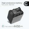 2x Batteri for JVC GZ-HM650 GZ-MG750 GZ-MS110 GZ-MS210 GZ-MS215 GZ-MS216 BN-VG107 -VG108 -VG114 -VG121 (4450mAh, 3.7V) fra CELLONIC
