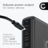 200W 6-port GaN USB-C Ladehub – PD QC 3.0 Hurtig Ladestasjon for Laptoper, Nettbrett & Mobiler fra CELLONIC