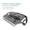 CELLONIC® Borsa per laptop 14,1 fino a 15,4 pollici, custodia universale in poliestere grigio per notebook di tutte le marche - Case antiurto, anti-shock, idrorepellente