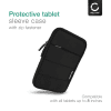 CELLONIC skal för 8 tums surfplatta - universellt tablet-skydd i svart Nylon – Skyddande vattenresistent fodral med stötdämpande bubblor (anti-shock bubbles)