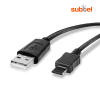 USB Kabel for Samsung SGH-E250, SGH-U700, SGH-X830, SGH-X820, SGH-P300, SGH-D800, SGH-F300, SGH-J600, SGH-M300 - 1m Ladekabel 0.5A USB Ledning PVC Datakabel svart