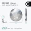 CELLONIC CR1620 Knappecellebatterier (Lithium, 70mAh, 3V) til Bilnøkler, Klokker, Blodsukkermålere – x6-Pakke