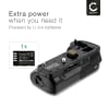 DMW-BGGH3 Battery Grip for Panasonic Lumix DMC-GH3, DMC-GH3A, DMC-GH3H, DMC-GH4, DMC-GH4A - Camera Vertical Grip for DMW-BLF19 Batteries - Multifunction Portrait Handle & Battery Holder