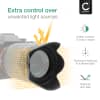 Ø 52mm Kamera Ø 52mm DV motljusskydd för video för Universal Ø 52mm – Plast filtergänga rektangel / kantigt / angular Motljusskydd från CELLONIC