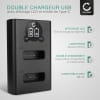 USB Dual Charger CB-2LHE for NB-13L (Canon PowerShot G9 X Mark II G7 X Mark II G1x Mark III G5 X SX740 HS SX620 HS SX720 HS SX730 HS SX740 HS) Power Supply