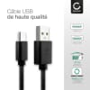 Câble Micro USB de 1m pour télécommande Logitech Harmony Elite, Harmony 950, Harmony One Ultimate / nVidia Shield TV transfert data et charge 2A PVC noir PVC