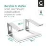 CELLONIC Universelt laptopstativ – ergonomisk kjølende datamaskinstøtte – kompatibel med alle typer bærbare datamaskiner og notebooks