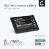 2x Batteri for Siemens Gigaset SL910, SL910A, SL910H - V30145-K1310K-X447,V30145-K1310K-X447-0-HY,V30145-K1310-X447 (1050mAh) reservebatteri