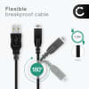 14 Pin Connector til USB A kamerakabel for Panasonic Lumix DMC-TZ7, DMC-GH2, DMC-FZ100 hurtigladende datakabel K1HY08YY0031, svart, PVC, 1.5m fra CELLONIC